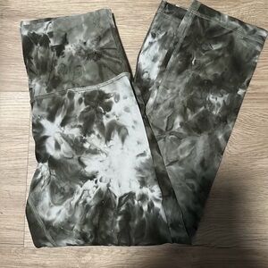 Lululemon Athletica Gray Tie-Dye Leggings